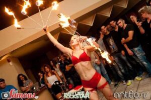 Fire show - party mykonos - mykonos concierge dancer performance