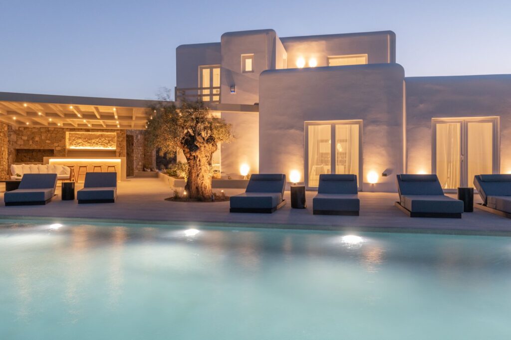villa lambo in mykonos view